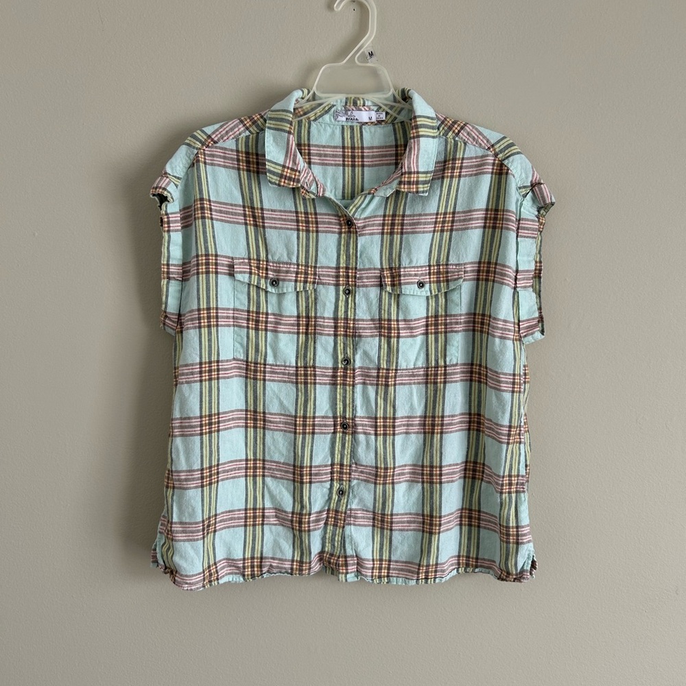 Prana plaid hemp top